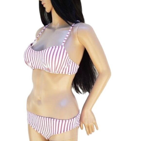 Women's New 2-Piece Striped Bikin Swimsuit - Picture 2 of 6